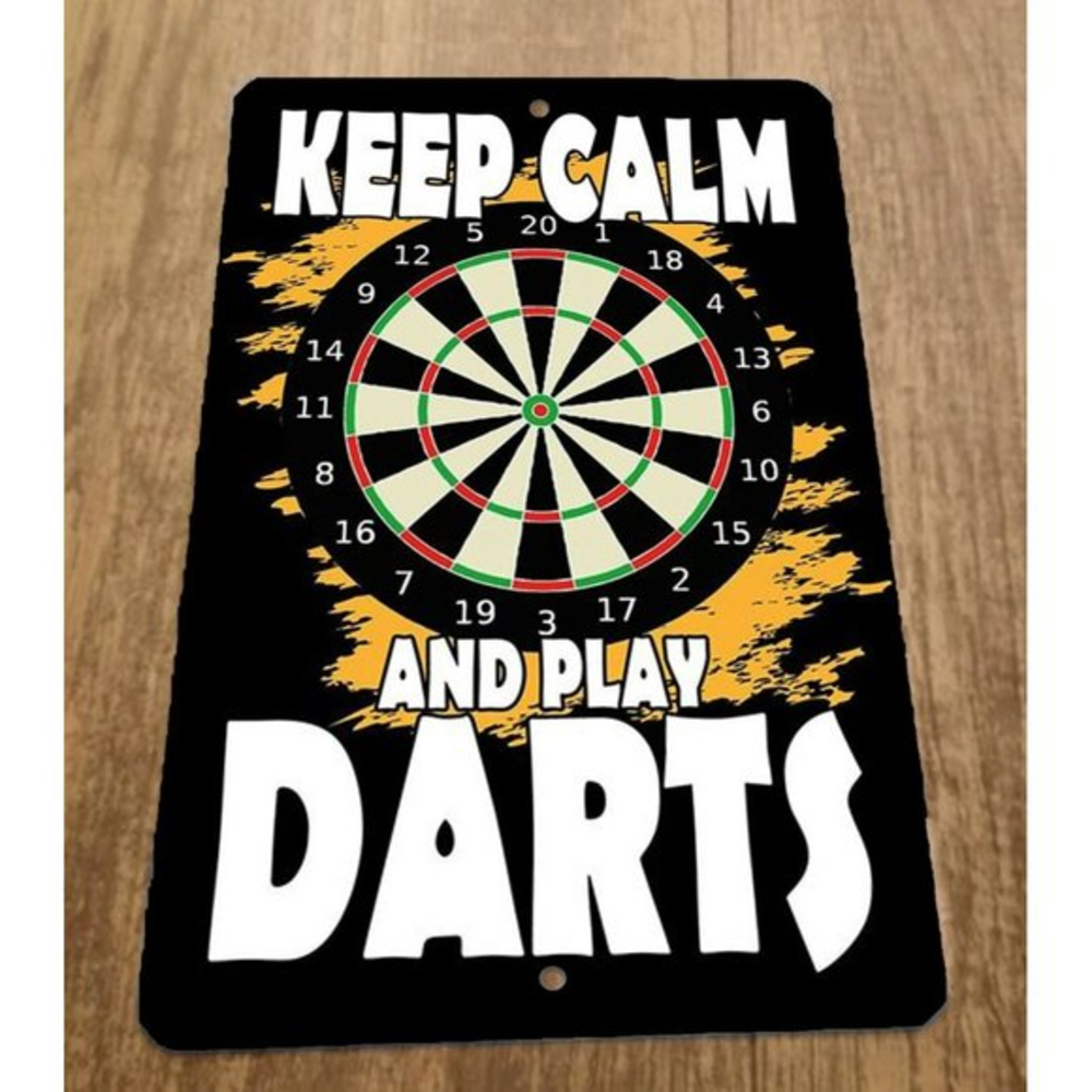 Keep Calm and Play‎ Darts 8x12 Metal Wall Sports Bar Sign